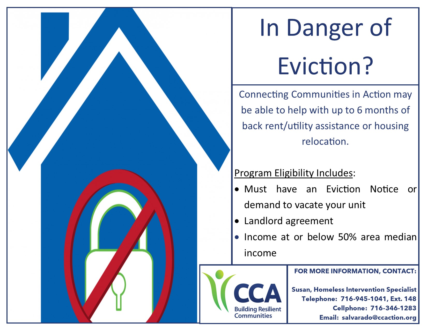 In Danger of Eviction flyer