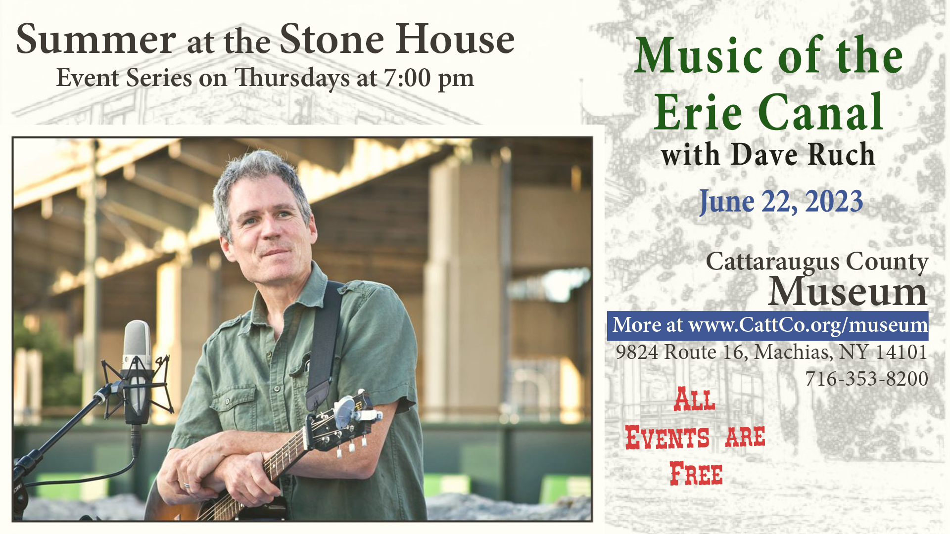 20230622 County Museum Dave Ruch: Music of the Erie Canal
