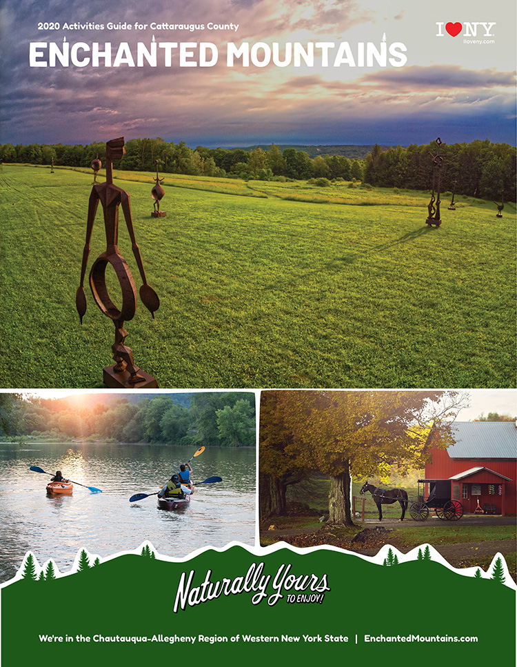 Cover of the 2020 Enchanted Mountains Activities Travel Guide (Cattaraugus County in Western New York State)